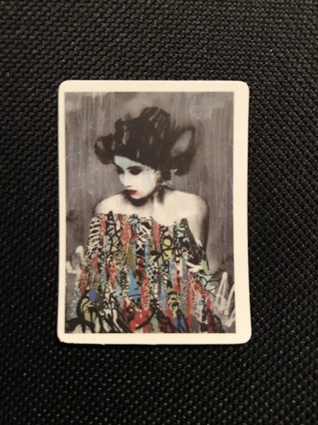** BANKSY ART ** 1 x Sticker - Geisha Girl (5cm) Carousel 1