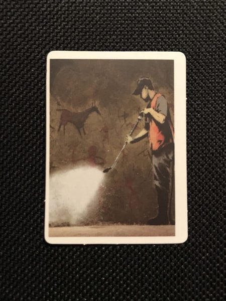 ** BANKSY ART ** 1 x Sticker - Painter Pressure Washing Graffiti (5cm) Carousel 1