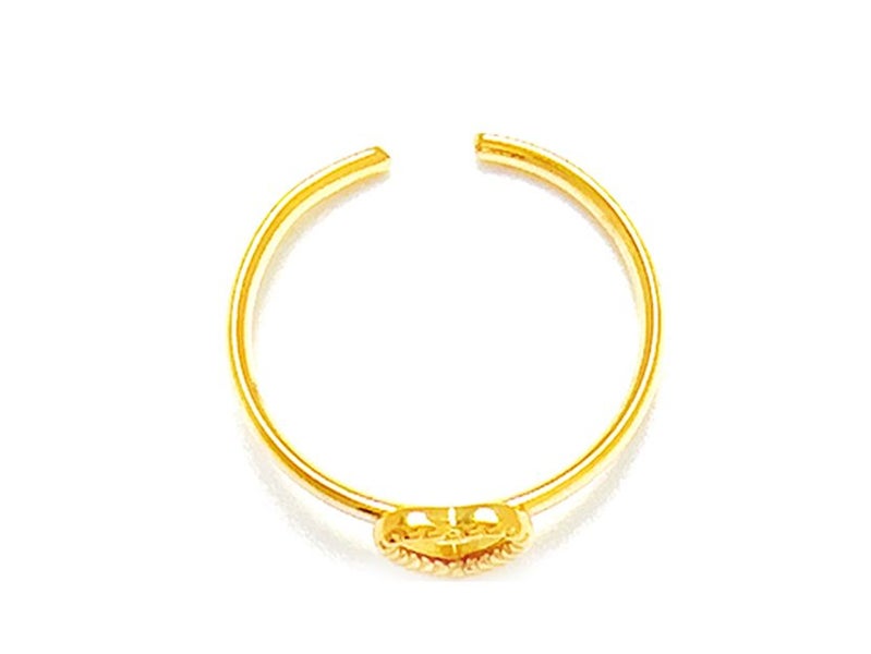 Heart-Shaped Gold-Plated Titanium Open Ring Carousel 2