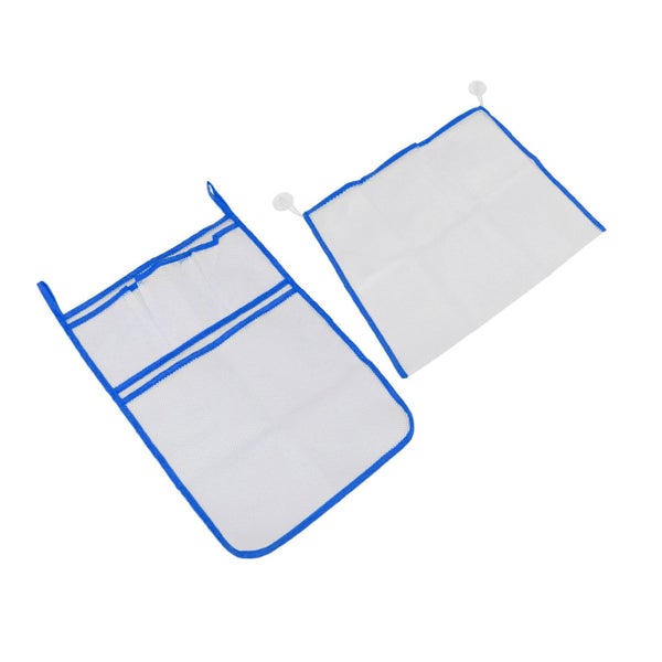 mesh bath toy organizer 2pcs Mesh Bath Toy Organizer Bathroom Hanging Bathtub Carousel 2
