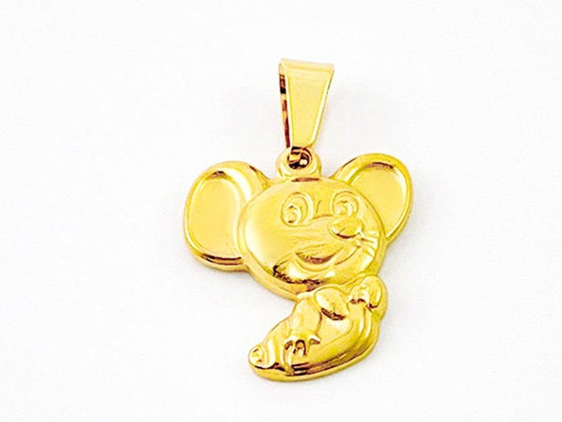 Gold-Plated Cartoon Pendant in Titanium Carousel 1