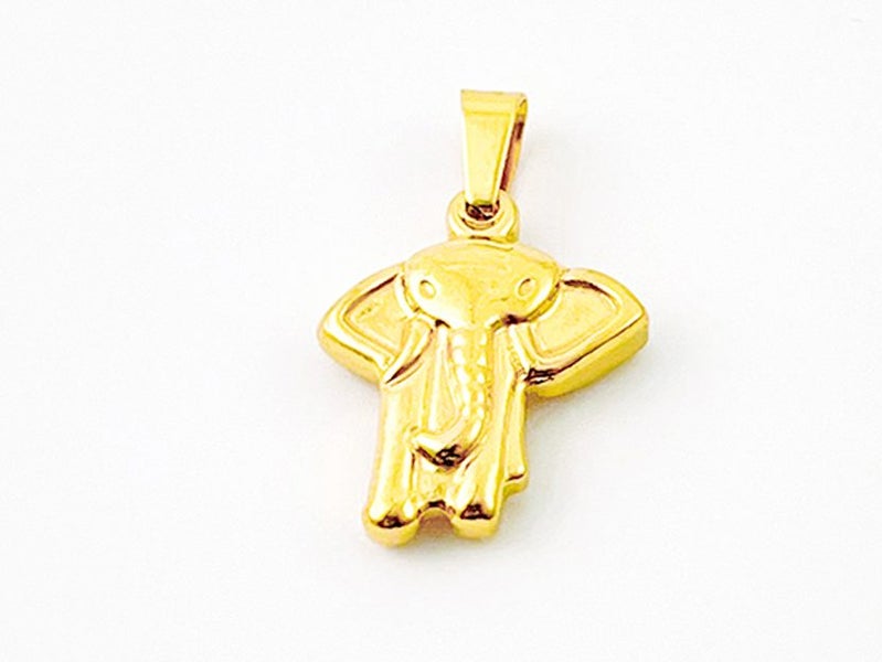 Gold-Plated Elephant Pendant in Titanium Carousel 1