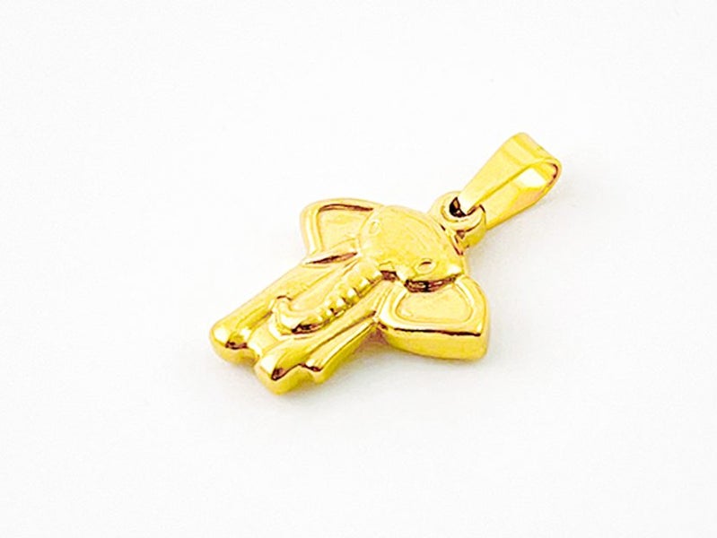 Gold-Plated Elephant Pendant in Titanium Carousel 2