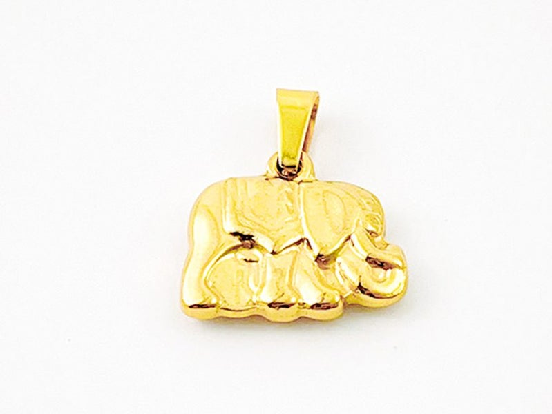 Titanium Elephant Pendant with Gold Plating Carousel 1