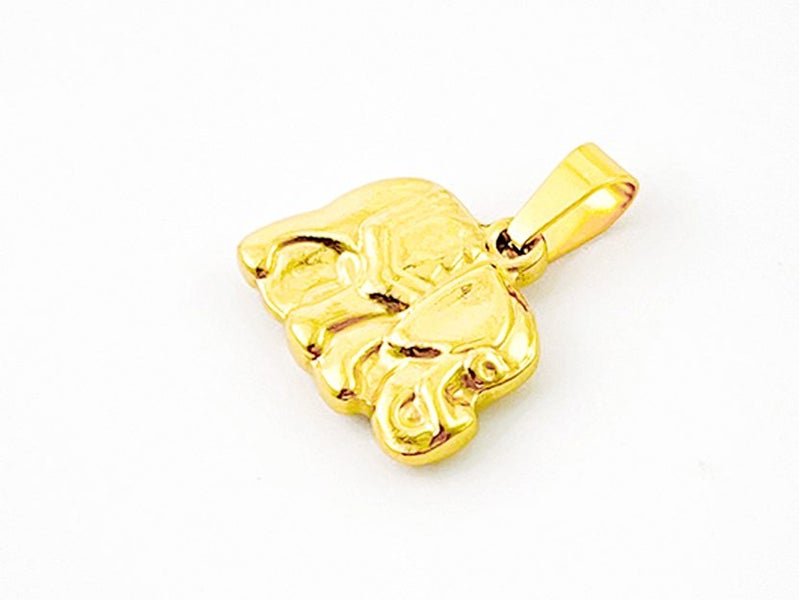 Titanium Elephant Pendant with Gold Plating Carousel 2