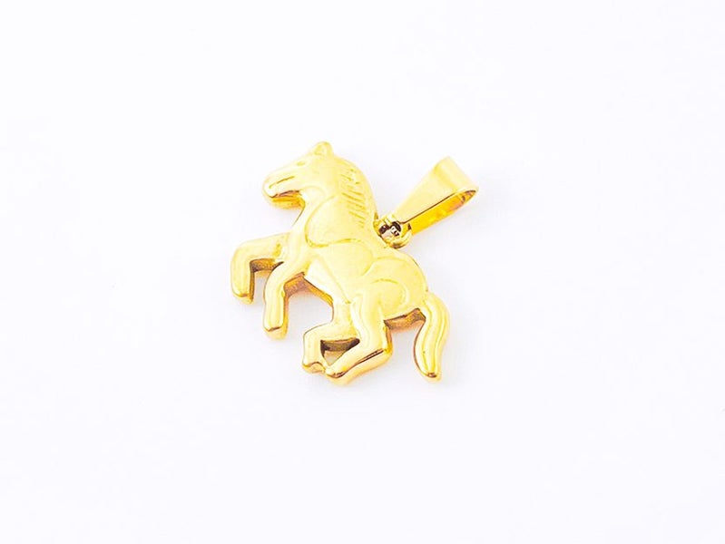 Gold-Plated Titanium Horse Pendant Carousel 2