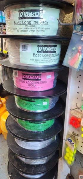 LONGLINE BACKBONE NYLON, 300lb, 1000mtrs, 56 CRIMPS Carousel 1