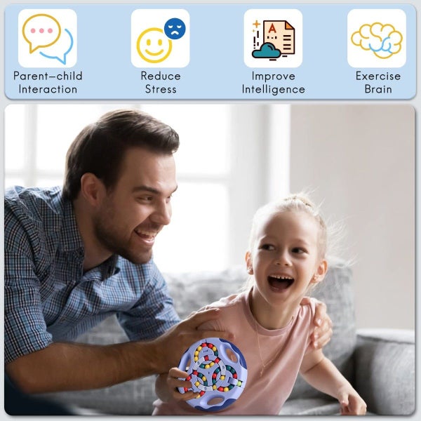 Spinning Stress Relief Toys for Adults, Colorful Beads Puzzle Carousel 9