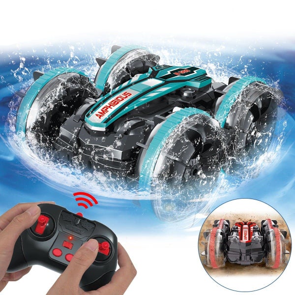 Amphibious RC Cars for Kids Boys 4WD Remote Controls Car Off Road RC Boat Carousel 8