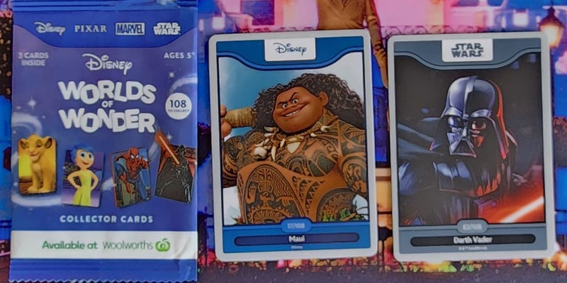 Woolworths Disney World of wonder cards x2 Carousel 1