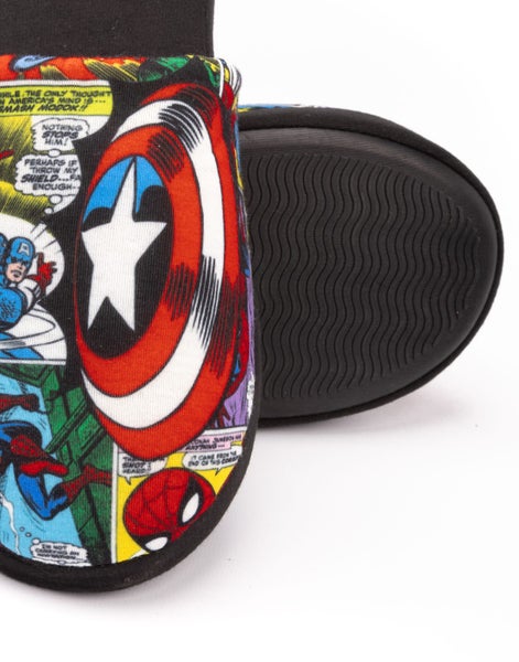 Marvel Black Mule Slippers (Mens) Carousel 4