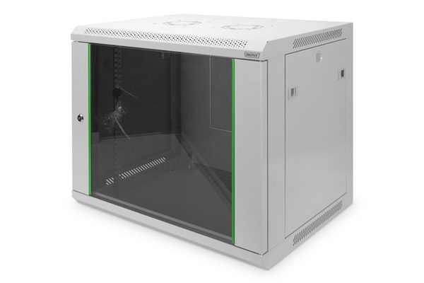 Digitus 12U 19" Wall Mount Server Cabinet 600(w)x450(d)x638(h) Carousel 1