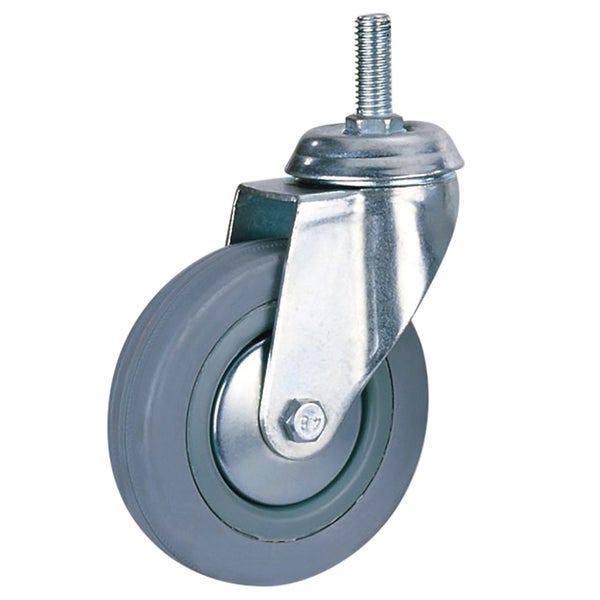Caster Swivel Rubber Threaded 25kg 50mm Carousel 1