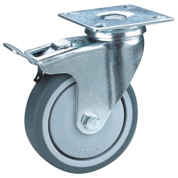 Caster Swivel/Brake TPR 130kg 125mm Carousel 1