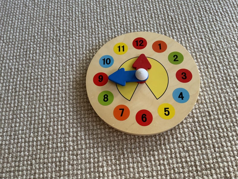Wooden Clock - learning how to read the time! Carousel 1