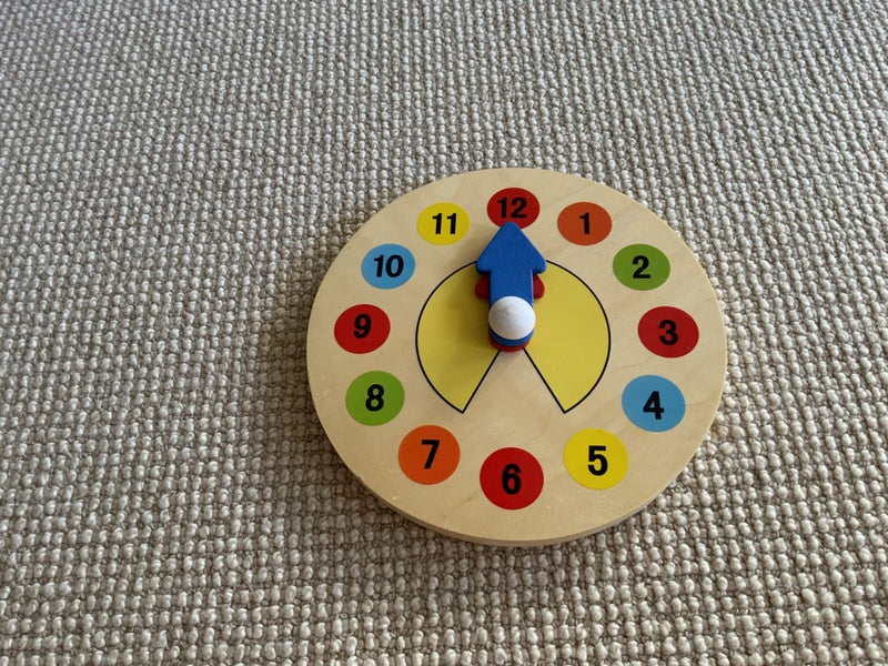 Wooden Clock - learning how to read the time! Carousel 2