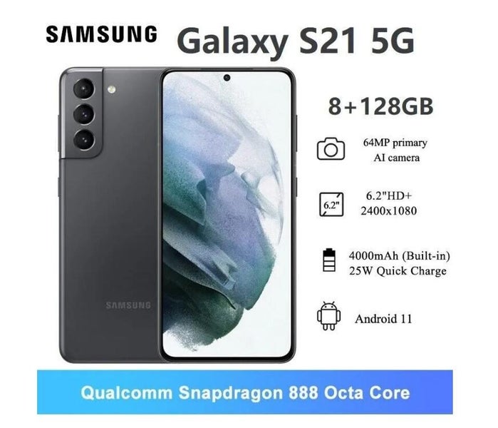 Samsung Galaxy S21 5G 128GB Phantom Grey Unlocked - SIM+eSIM - Like New63617776733954111