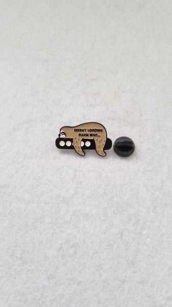 Energy Loading Sloth Pin Badge Carousel 1