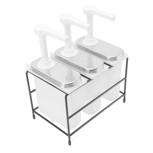 hand press syrup dispenser condiment dispenser Condiment Pump Dispenser Hand Carousel 1