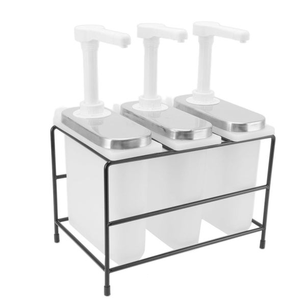 hand press syrup dispenser condiment dispenser Condiment Pump Dispenser Hand Carousel 2