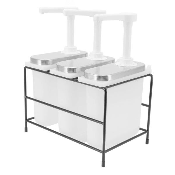 hand press syrup dispenser condiment dispenser Condiment Pump Dispenser Hand Carousel 8