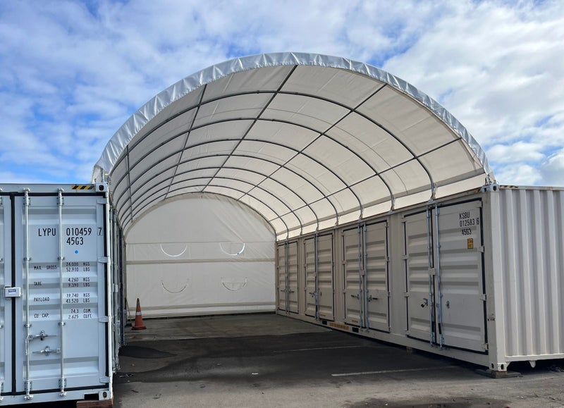 C2040H Container Shelter - 20FT x 40FT With Endwall Carousel 2