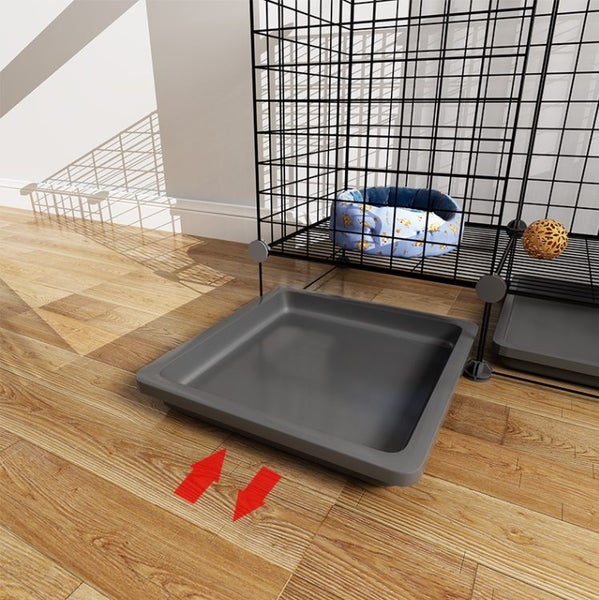 DIY Cage 2 Level for Cat, Rabbit or Guinea Pig Black with Trays Carousel 2