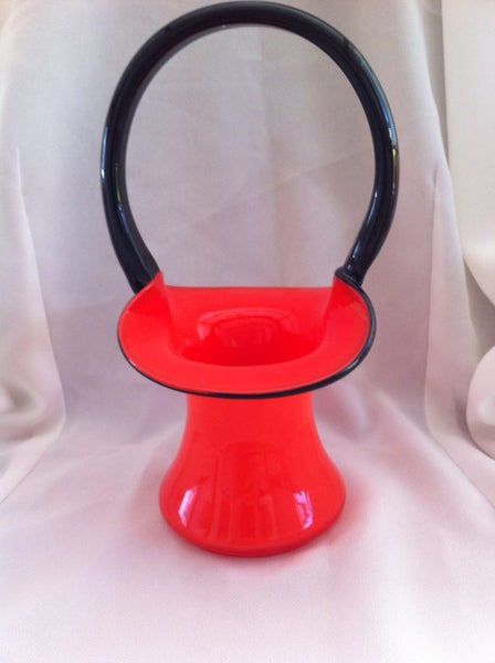 Loetz Glass Basket. Colour Closer To Orange.628668514519061112