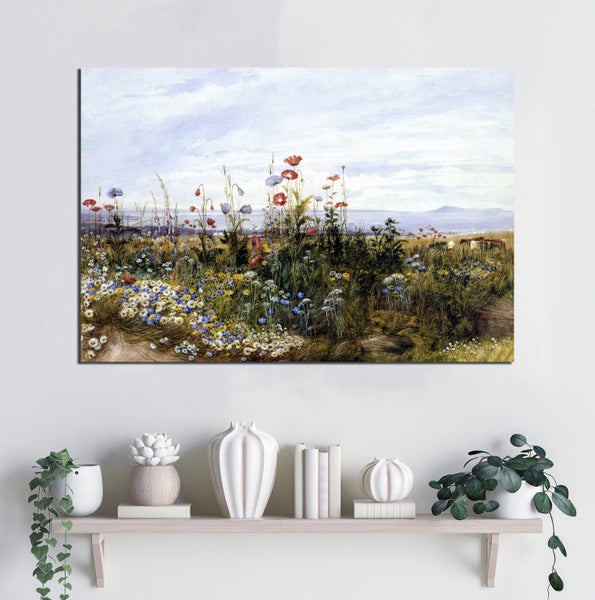 FREE SHIPPING - Art Print - Wildflowers with a View of Dublin by Andrew Nicholl Carousel 3