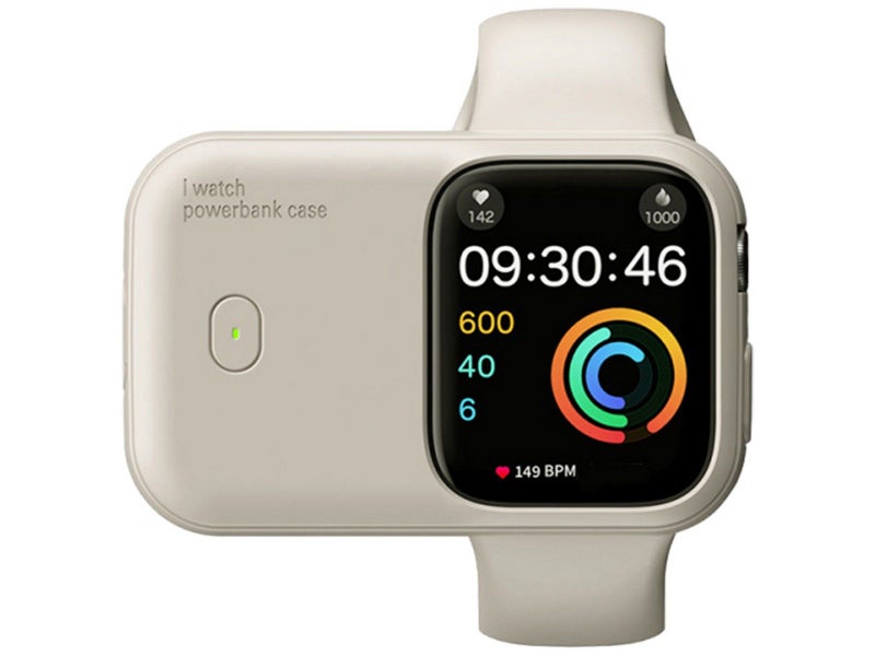 Portable Mini Magnetic Wireless Power Bank For Apple Watch 49mm Beige Carousel 1