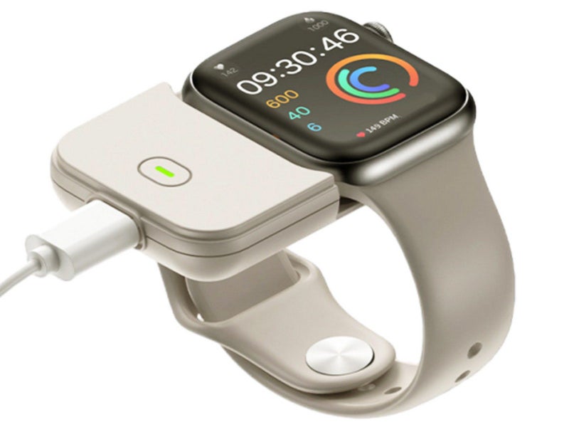 Portable Mini Magnetic Wireless Power Bank For Apple Watch 49mm Beige Carousel 6