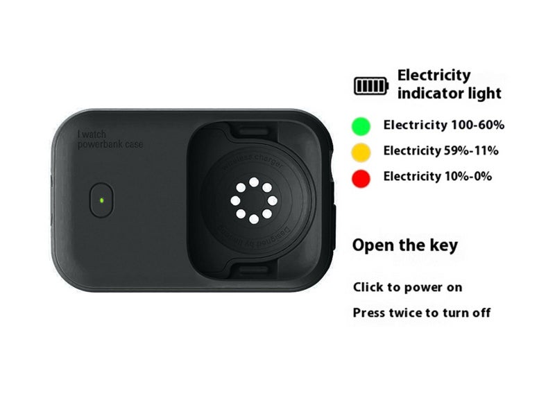 Portable Mini Magnetic Wireless Power Bank For Apple Watch 44/45mm Blue Carousel 6