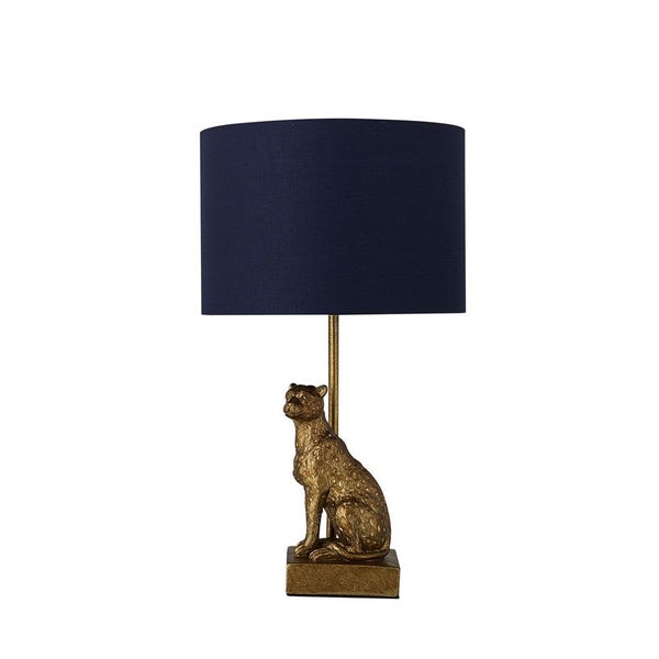 Cheetah Sitting Table Lamp - Copper Carousel 1