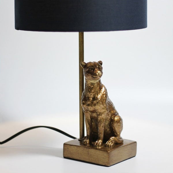 Cheetah Sitting Table Lamp - Copper Carousel 2