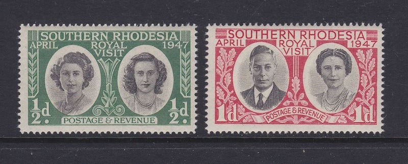 Southern Rhodesia - 1947 Royal Visit (2) - UHM - 62/3 Carousel 1