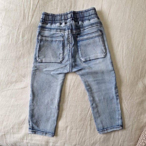 COTTON ON DENIM FADED STRETCH JEANS, size 12-18 mths Carousel 4