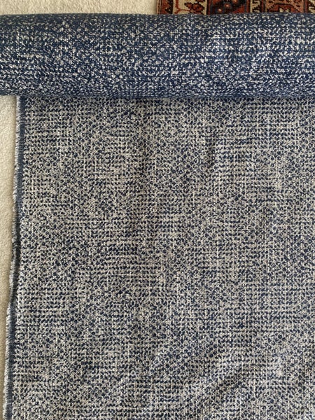Navy Blue and white textured plain fabric Carousel 1