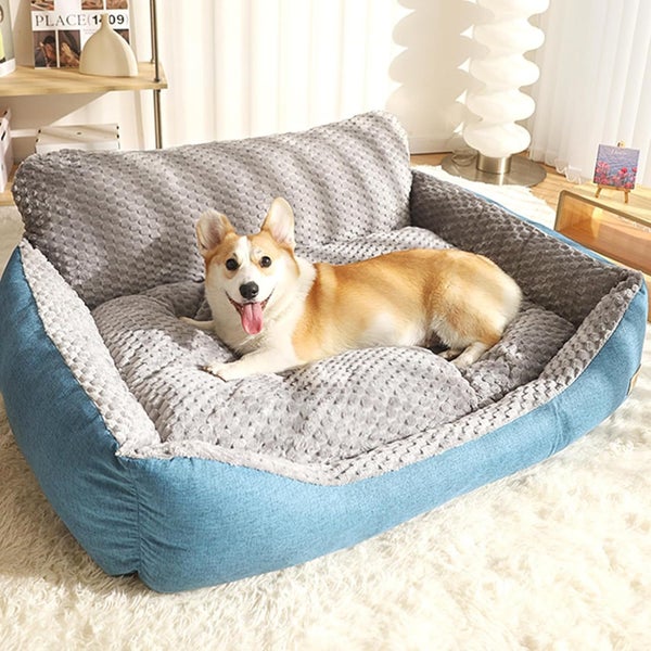 Size 120cmx90cmx37cm High back bolster comfort Pet bed Dog Bed Super Thick Warm Carousel 1