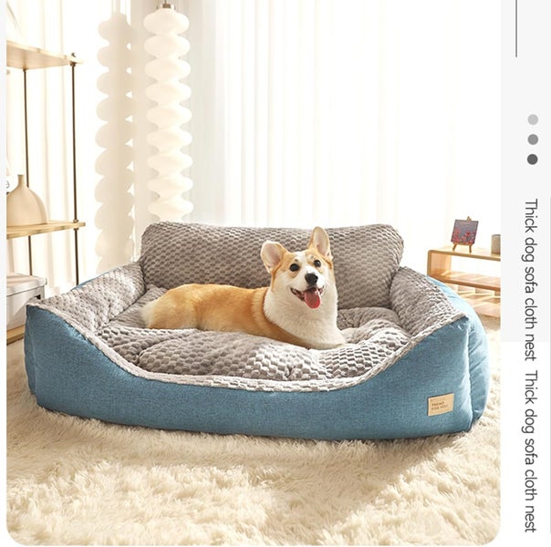 Size 120cmx90cmx37cm High back bolster comfort Pet bed Dog Bed Super Thick Warm Carousel 6