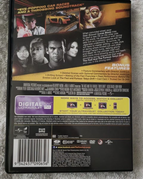 THE FAST AND THE FURIOUS "TOKYO DRIFT" MOVIE DVD Carousel 2