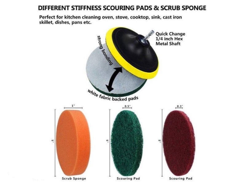 Drill Brush Scrubber 11pcs Carousel 2