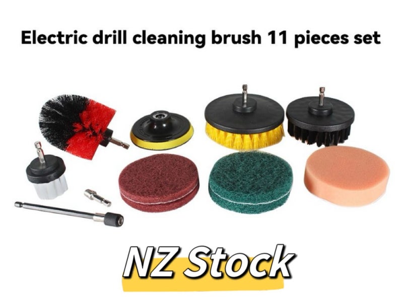 Drill Brush Scrubber 11pcs Carousel 1