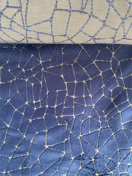 Navy velvet cobblestone fabric Carousel 2