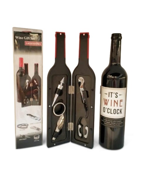 Men's Republic Wine Tool Gift Set - 5pcs In Bottle Carousel 1