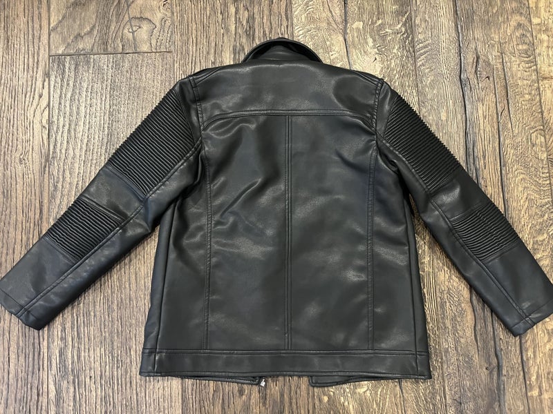 River Island Boy's Pu leather jacket - Size 9-10 years Carousel 2