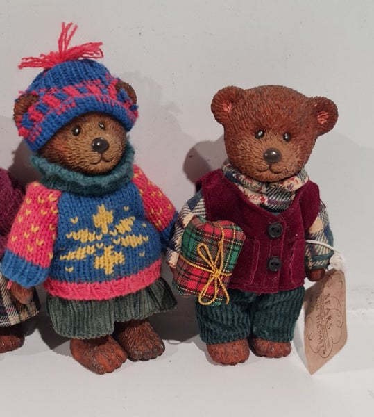 Russ Bears From The Past - Bulk Lot Russ Teddy Ornaments Teddy Town ^ Carousel 2