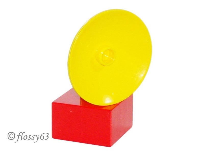 ®™DUPLO - 1 Yellow Dish 3 x 3 Inverted (Radar) with Red Stand ~Retired 2016~ Carousel 1