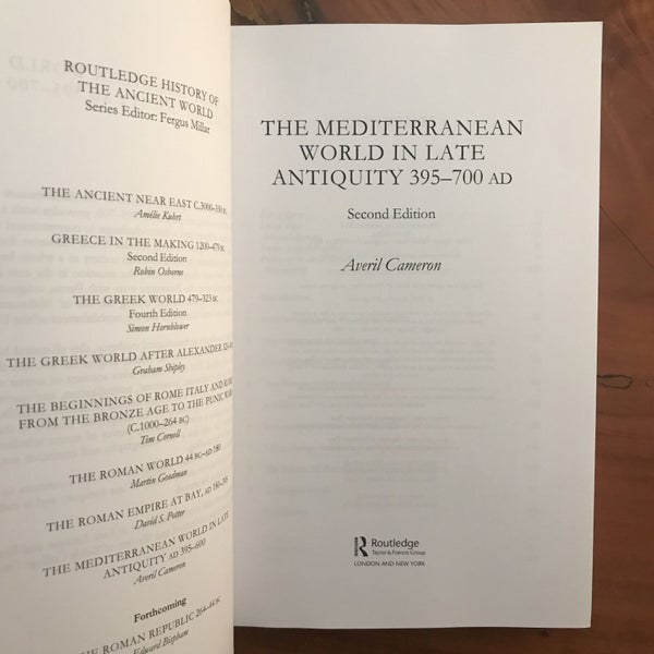 THE MEDITERRANEAN WORLD IN LATE ANTIQUITY AD 395-700 by Averil Cameron Carousel 2