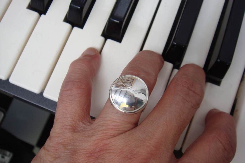 Ring | Dome | 17.5mm | nz made | size M | 925 Stg Silver #367 Carousel 1