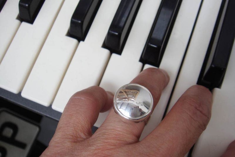 Ring | Dome | 17.5mm | nz made | size M | 925 Stg Silver #367 Carousel 2